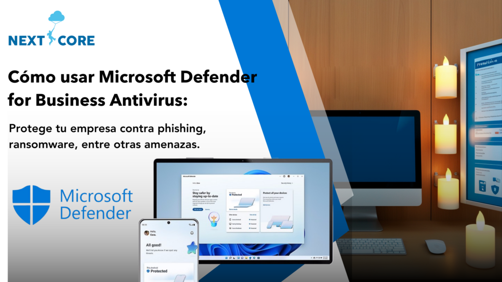 Cómo usar Microsoft Defender for Business Antivirus: Protege tu empresa contra phishing, ransomware, entre otras amenazas.